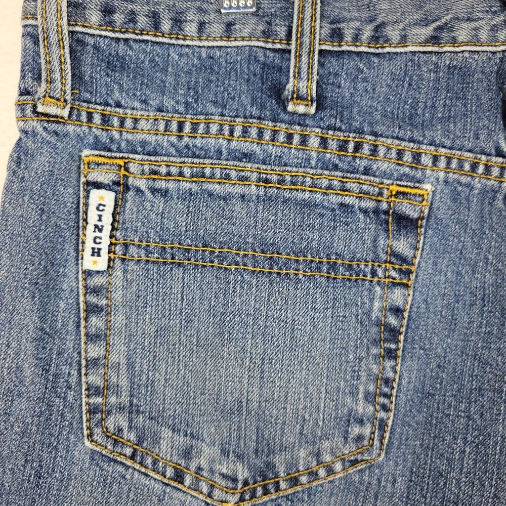 Cinch Jeans Mens 35x29 Blue Relaxed Fit Straight Leg Denim MB92834 003